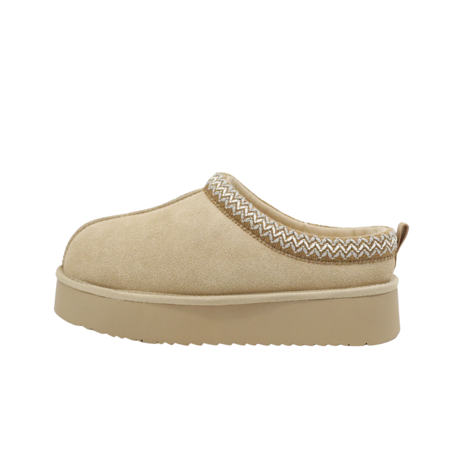 2410 Platform Suede Braided Fluffy Slipper Shoes